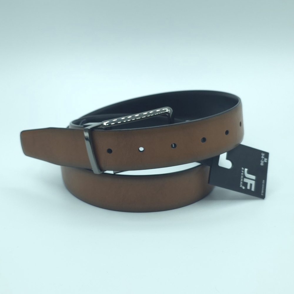 J FERRAR Reversible Black/Brown Men’s Belt Size 34-36, NEW WITH TAG